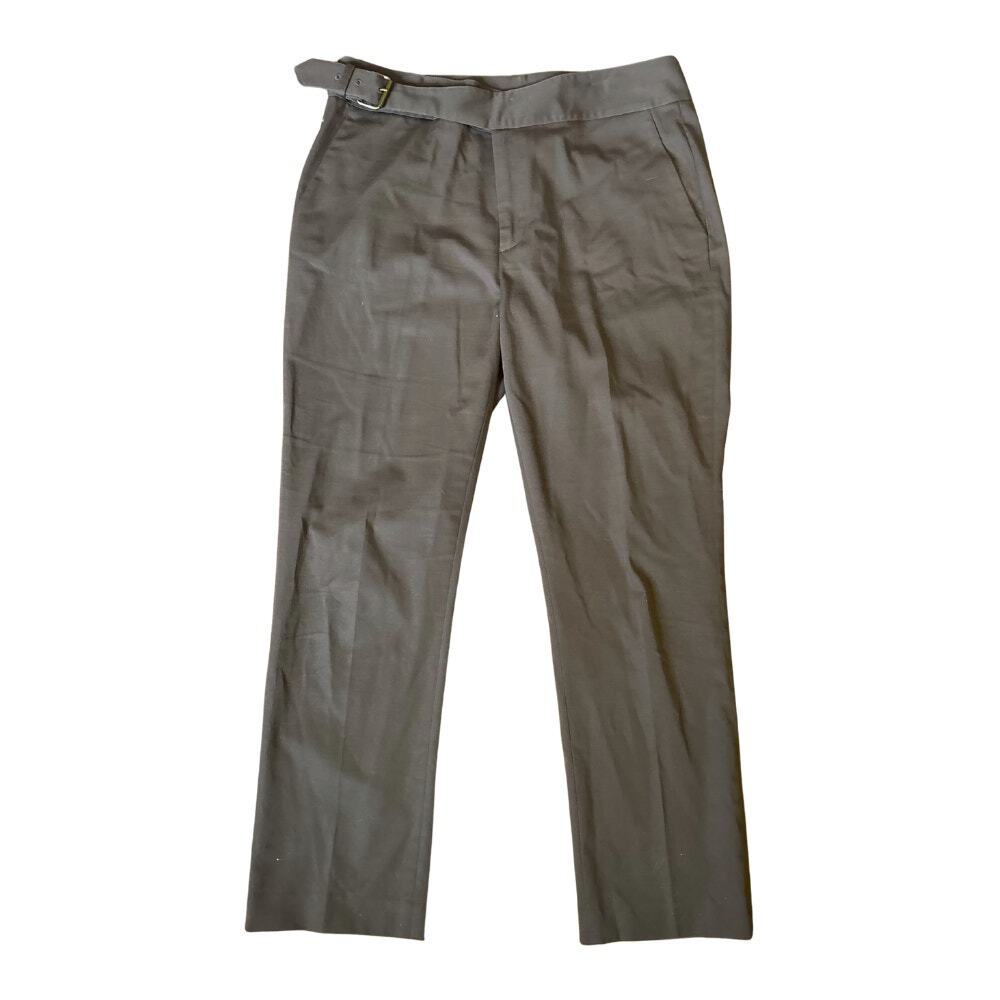 Lauren Ralph Lauren Brown Belted Cropped Trouser Pants Size 12